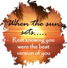 When the sun sets-rest